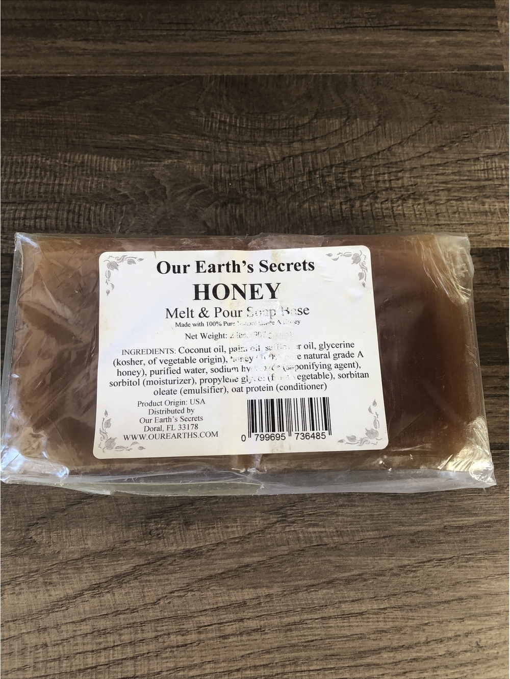 Honey - 2 Pound Melt and Pour Soap Base - Our Earth's Secrets
